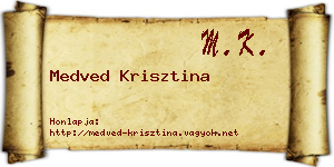 Medved Krisztina névjegykártya