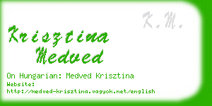 krisztina medved business card